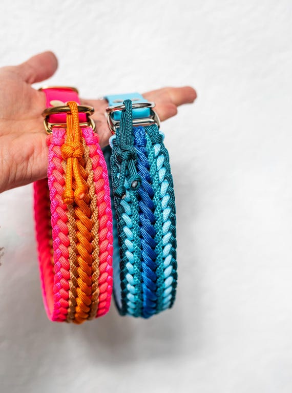APRIL - Geflochtenes Paracord Hundehalsband mit verstellbarem Adapter oder  Zugstopp , ca. 4.5 cm Breit, Halsband, Hund - Etsy sterreich