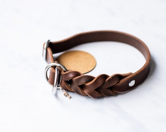 MILA pull stop collar made of greased leather | Dog collar | Dog collar | Gift dog