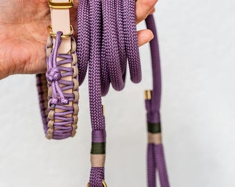 Collar made of BioThane and paracord wrapping | in many beautiful colors |