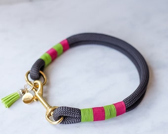 Collier en corde, collier pour chien, collier en corde &quot;AIRIN&quot; dans de nombreuses belles couleurs, corde de 10 mm, collier, accessoires pour chien, collier en corde d&#39;escalade