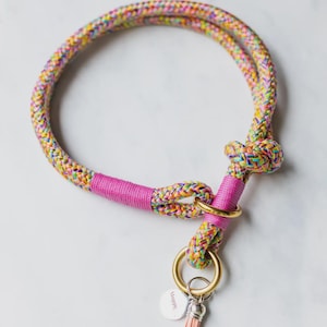 Obroża martingale Airin z liny 6 mm, 8 mm lub 10 mm, obroża linowa, dla psa, lina wspinaczkowa, obroża martingale