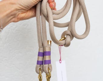 AIRIN 10 mm Hundeleine aus Kletterseil, Tauleine, Leine | verstellbar, Hundeleine | Führleine | Handgemacht | Individuell | Geschenk Hund |
