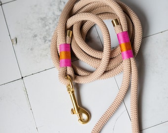 IDA dog leash, short leash or tow leash, leash with hand loop, dog leash made of 10 mm rope