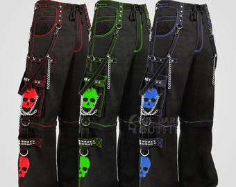 Size 31x33 Semantic Design Cargo Pants Black Bondage Pants