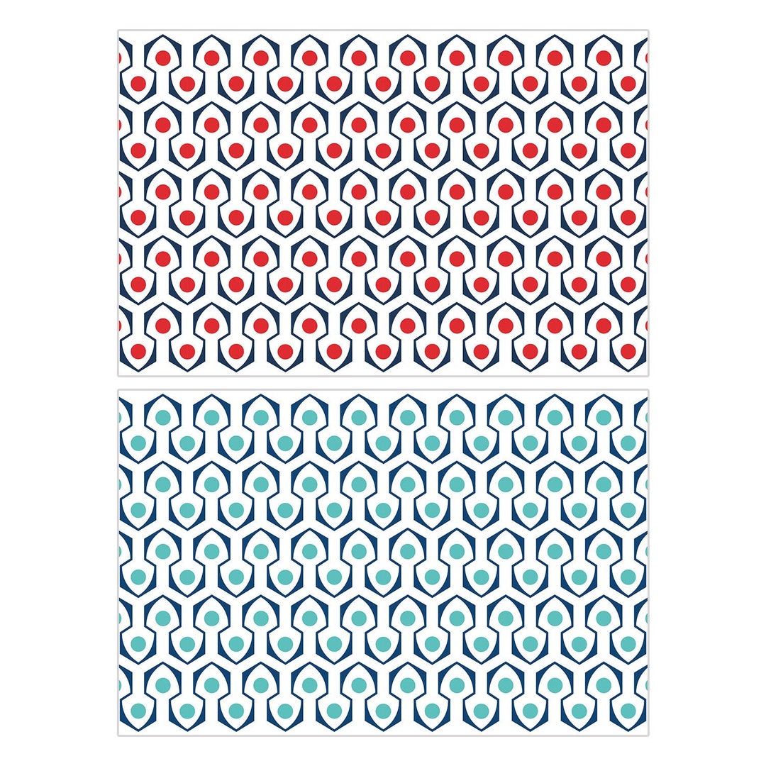 DEMZIO Disposable Paper Placemats Set of 40 in 2 Different Designs