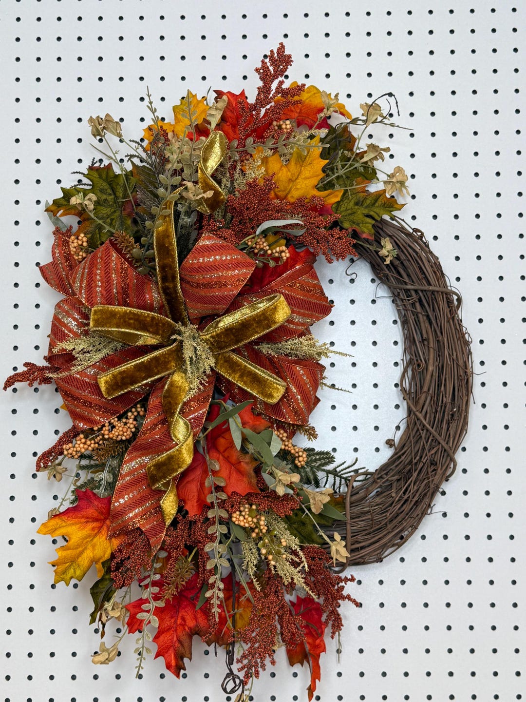 Fall Leaves Wreath: Grapevine Front Door Decor - Etsy