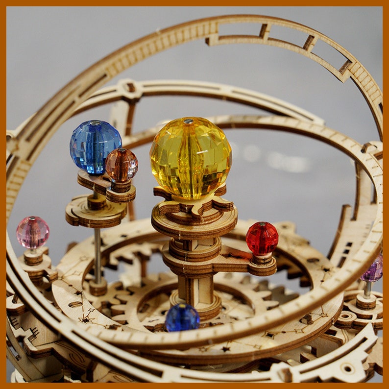 Starry Night Wind-up Mechanical Music Box DIY Wooden Music | Etsy