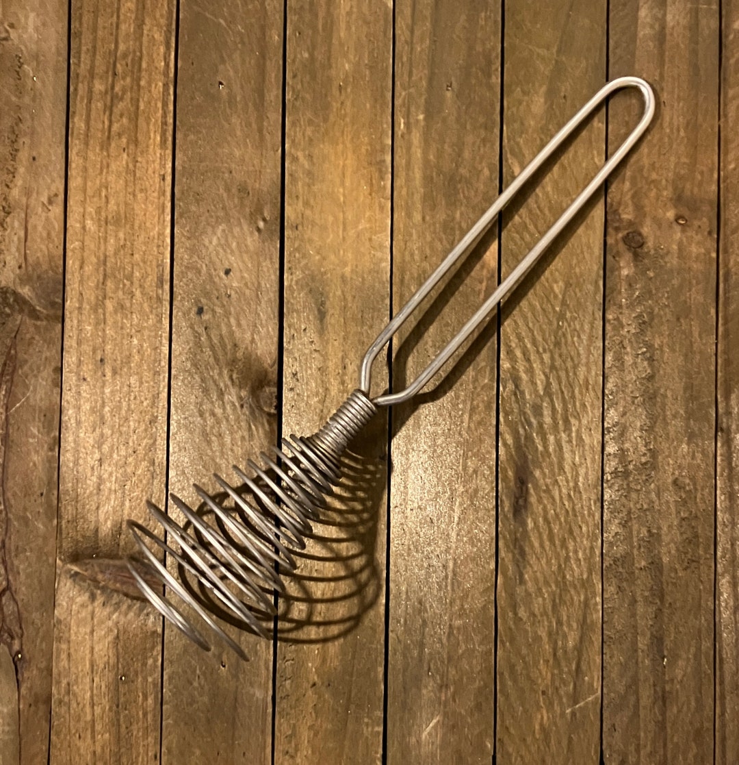 Vintage 9 Stainless Steel Spring Coil French Whisk Etsy