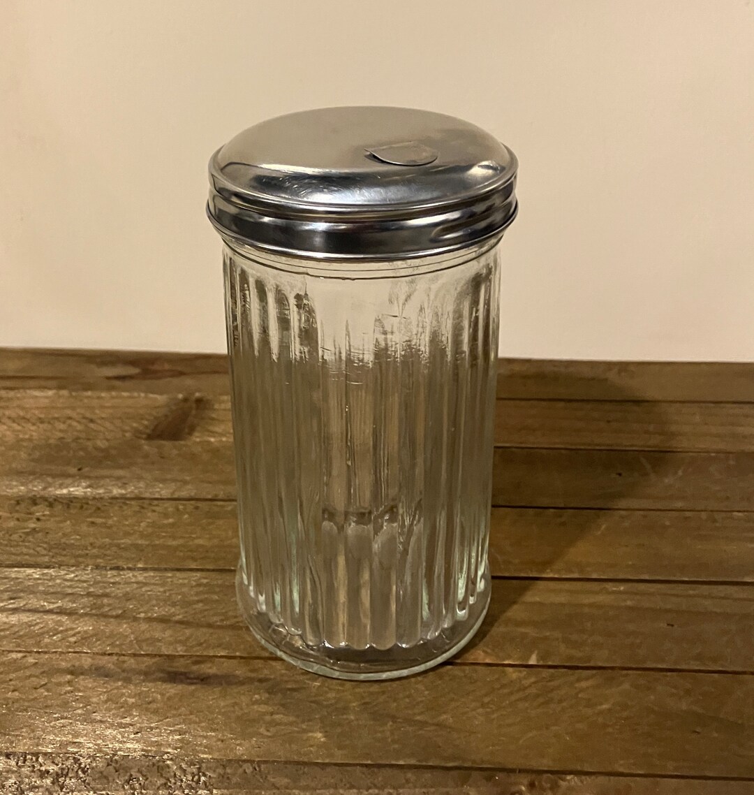 Vintage Vertically Ribbed Clear Glass Diner Style Sugar Dispenser Etsy