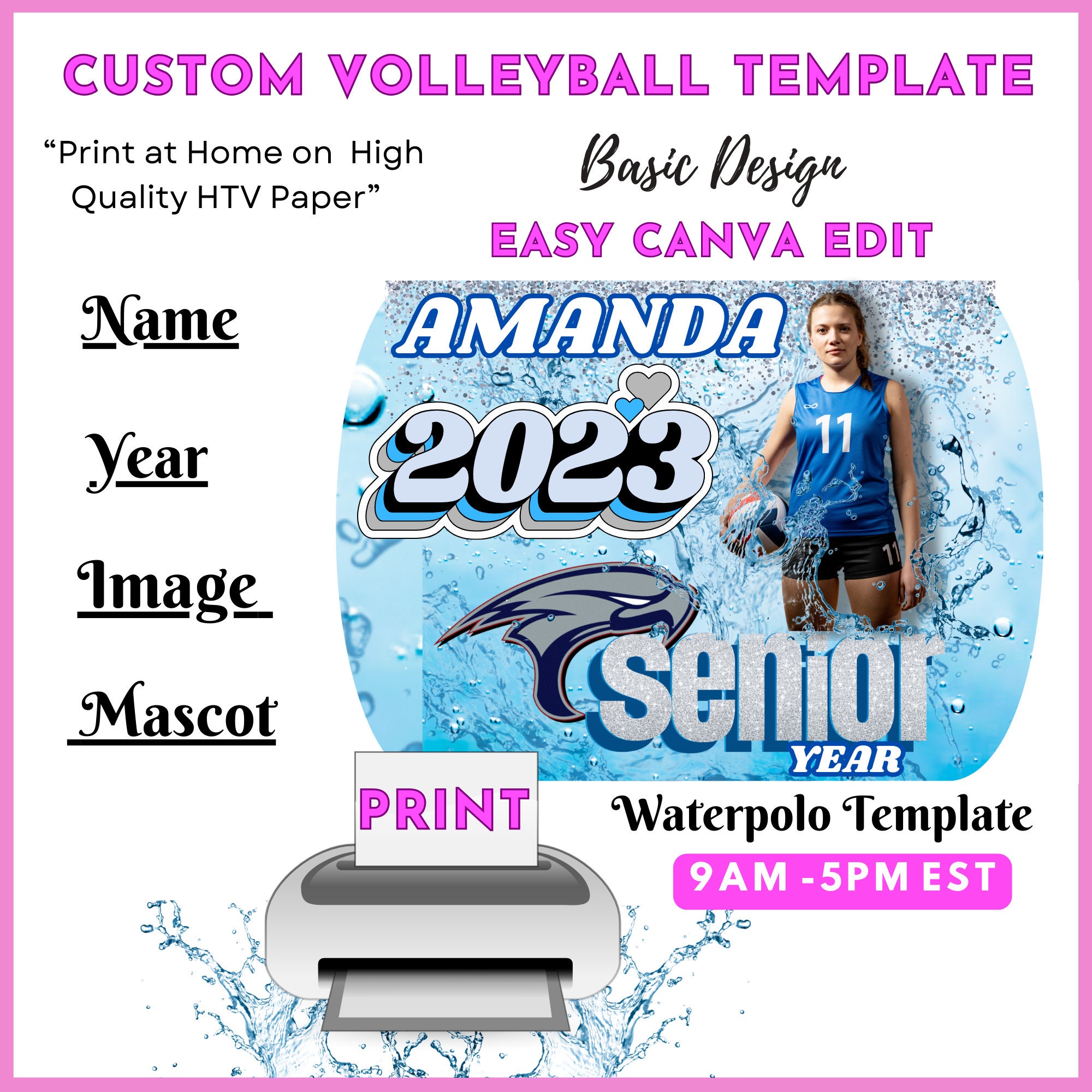 Editable Volleyball Template | Customizable Sports Graphics | Create ...