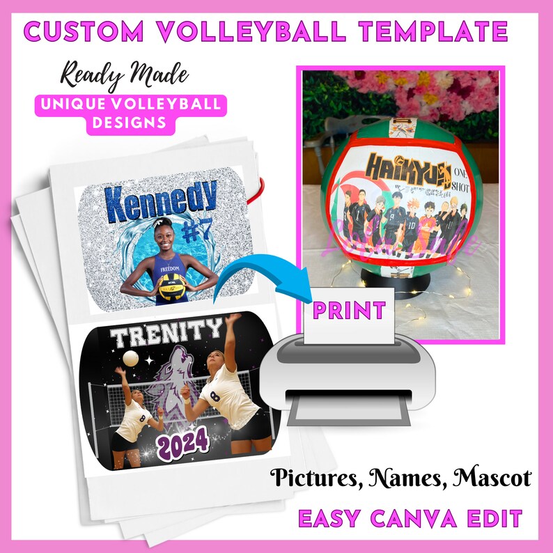 Editable Volleyball Template | Customizable Sports Graphics | Create ...