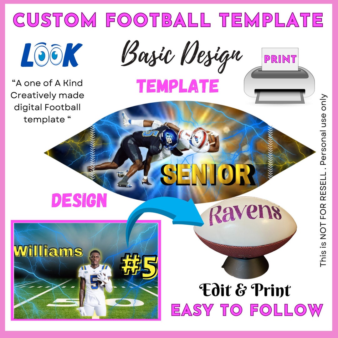 Editable Football Template personalized Handmade Custom Football Editable Football Template personalized Handmade Custom Football