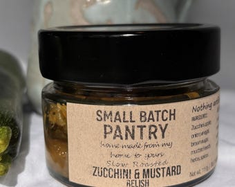 Salsa de calabacín asado a fuego lento con mostaza (110 g de peso neto)