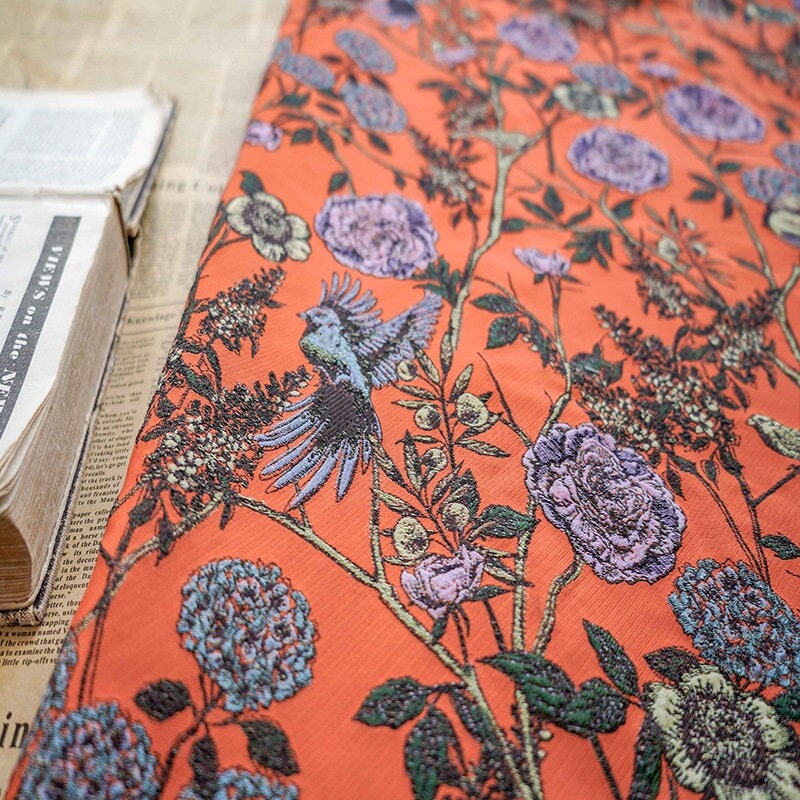 Bokaro' Fabric by the Yard (Copper Orange)