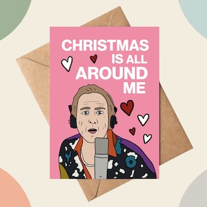 Liebe eigentlich Bill Nighy Weihnachtskarte, lustige Film Weihnachtskarte, Liebe eigentlich Karte, lustige Weihnachtskarte für Freund, für Ihn, für Sie