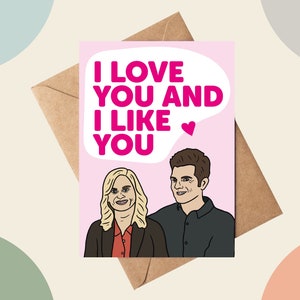 Tarjeta del Día de San Valentín de Parques y Rec - parques y recreación leslie knope, tarjeta divertida del día de San Valentín, tarjeta de aniversario de parques y recreación