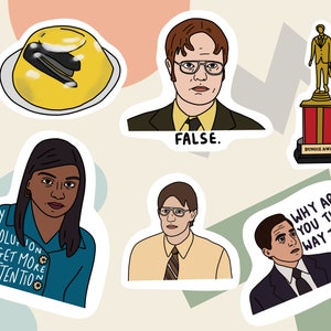 The Office Sticker Pack - stickerstickers voor laptop, . The Office US Show Stickers, het kantoorcadeau, Michael Scott, Dwight