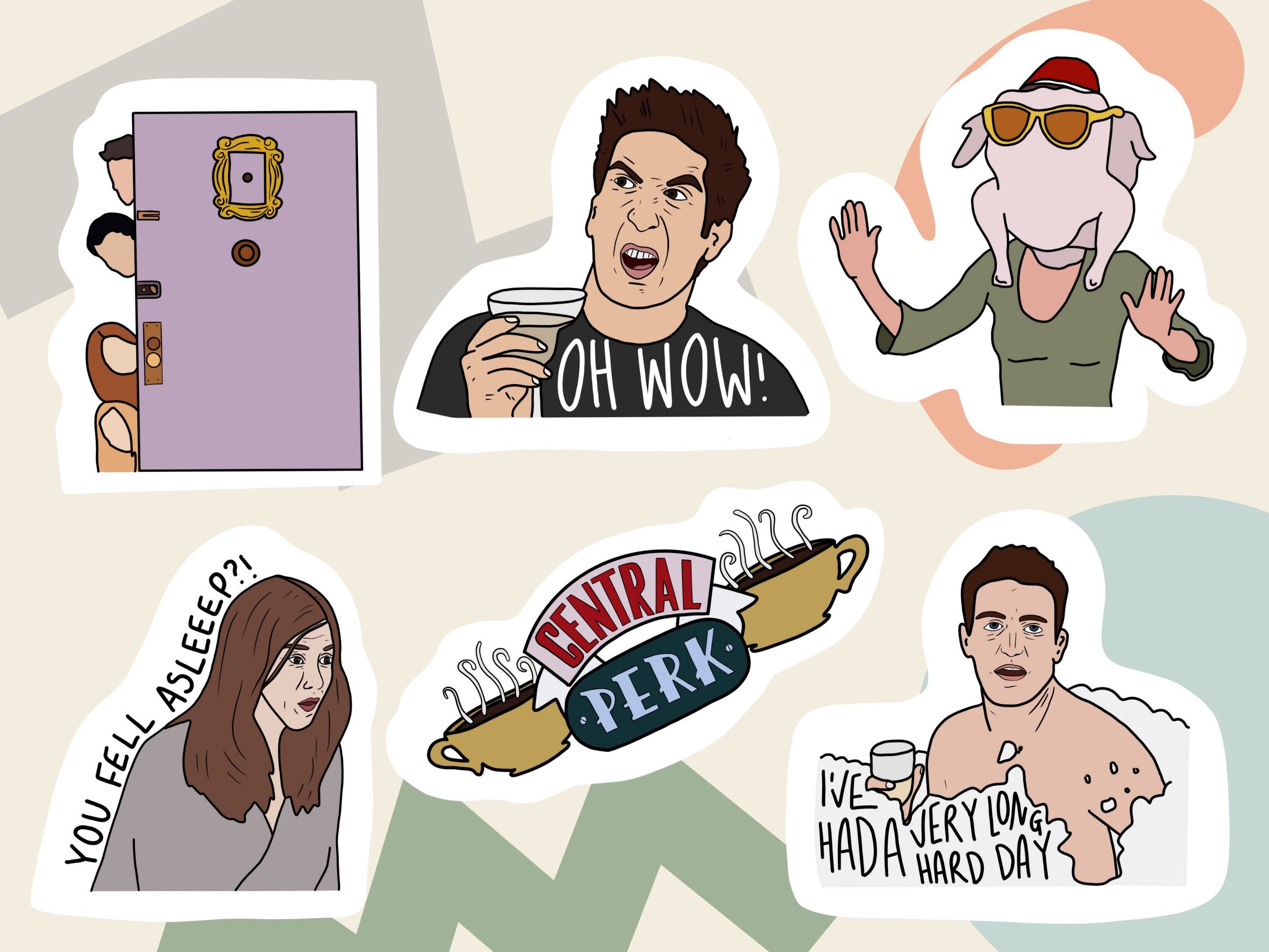 Friends Sticker Pack Decal Stickers for Laptop, . Friends TV Show