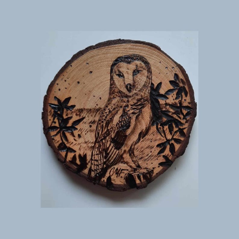 Handburned Wood Coasters: Pyrography Nature Art - Etsy UK