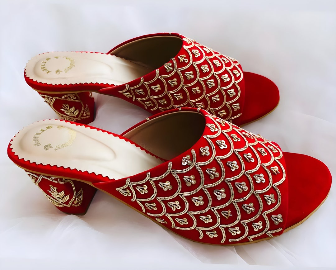 simple red heels