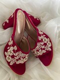 Red Embroidered Bridal Heels: Indian Wedding Shoes product logo