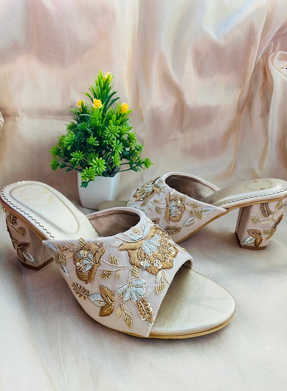 Buy AlexaStar Women Girls Female Ladies Wedding Bridal Sandal Heels Wedding  Bridal Footwear for Parties/Weddings/Festivals/Casual Wear at Amazon.in