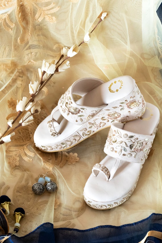Wedges for Women Bridal Wedges Wedding Wear Wedge Embroidered