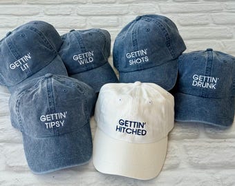 Sombreros para despedida de soltero, regalo para el novio, Brew Crew, texto bordado personalizado