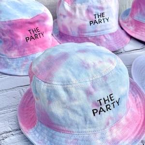 Embroidered Bucket Hat, Summer Hat, Maid of Honor Favor, Party Favor Bucket Hat,