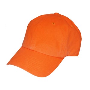 Neon Baseball Cap, Neon Classic Dad Hat, Bachelorette Party Hats, Beach Hat, Lake Hat, Summer Hat, Neon Orange