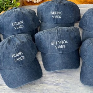 Custom Bachelorette Party Baseball Caps: Garment Washed Cotton Twill