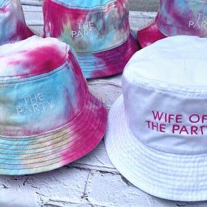 Custom Bucket Hats, Embroidered Hat, Bachelor Hats, Bachelorette Party, Unisex One Size Fits Most, Wife Of The Party- The Party Hat