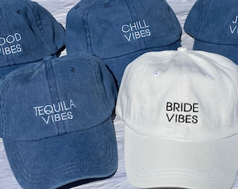 Bulk Order 15-19 Bachelorette Hats, Embroidery Hat , Party Vibes, Drunk Vibes, Wife Vibes, Wife Of The Party, The Party