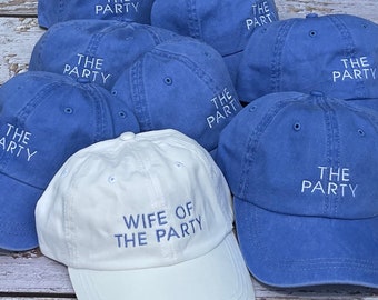 Bachelorette Party Embroidered Baseball Caps, Wife Vibes-Drunk Vibes Hats, Wife Of The Party - The Party Hats,  Party Vibes