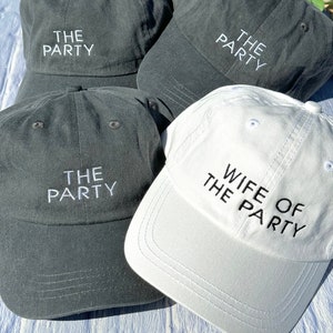 Wife Of The Party-The Party Hats, Bachelorette Party, Baseball Caps, Custom Hats, Party Vibes,