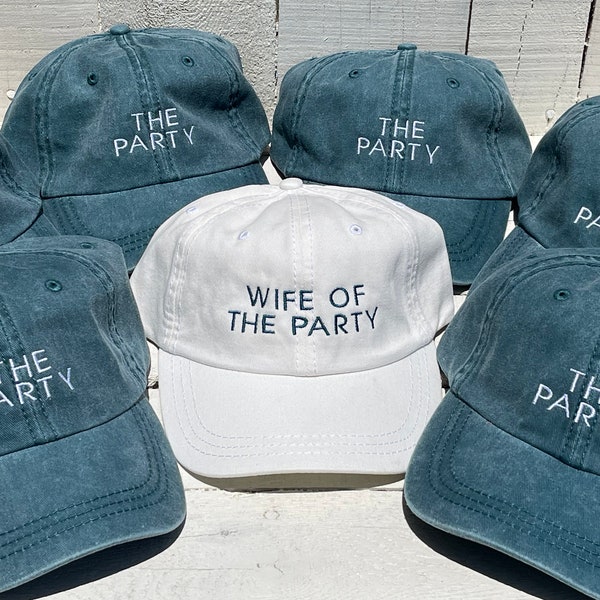 Bachelorette Party Baseball Caps, Wife Of The Party, The Party Hats,  Wife Vibes-Drunk Vibes Hats,  Party Vibes, Custom Hat