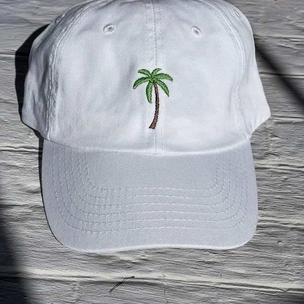 Embroidered Palm Tree Baseball Hat, Tie-Dyed Hat, Summer Beach Hats, Bridesmaid Gifts, Personalized Gifts, Youth Caps
