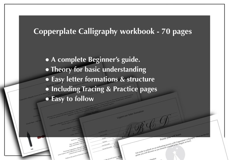 Copperplate Calligraphy Workbook: Beginner's Practice Guide (PDF ...