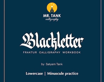 Blackletter Calligraphy Lowercase Practice Workbook: Gothic Fraktur Script (Digital Download)