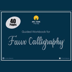 Faux Calligraphy Workbook: Hand Lettering Practice for Beginners (PDF & Procreate)
