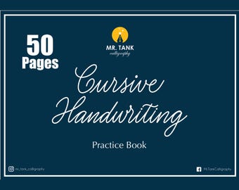 Cursive Handwriting Practice Book: 50-Page Workbook (PDF & Procreate)