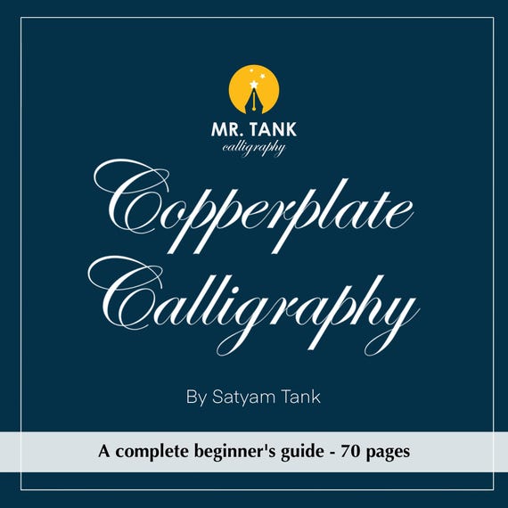 Copperplate Calligraphy Workbook: Beginner's Practice Guide (PDF & Procreate)