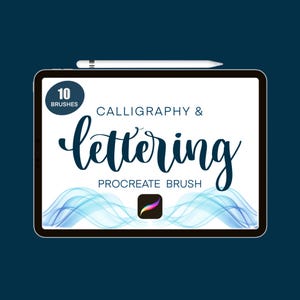 Procreate Lettering Brushes: 10 Calligraphy Brush Set (Digital Download)