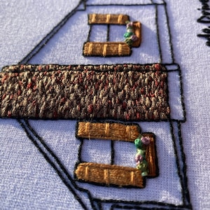 Custom House Embroidery Hoop Custom Building Home Decor Embroidered ...
