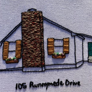 Custom House Embroidery Hoop Custom Building Home Decor Embroidered ...