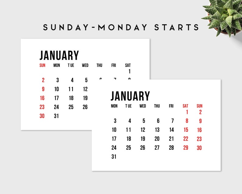 2022 monthly calendar printable template pages landscape