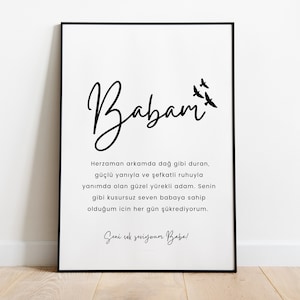 Posters | babem | baby | father | dad | hediyesi | gift idea | birthday | Father's Day | gift | Hediye | pere