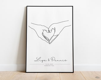 Poster | Namensposter | Liebe | Love | Geschenk | Individualisiert | Hochzeit | Wedding | Söz | Nikah | Nisan | Verlobung | Geburtstag