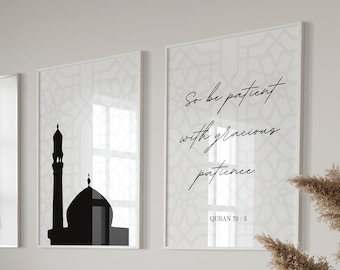 2er Poster Set  |  Patience  | Sabr  |  Sabir  |  Islamische Wandbilder  |  Islam  |  islamische Poster  |  Posterset  |  islamic art