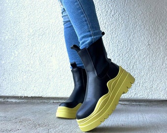shiny prada boots